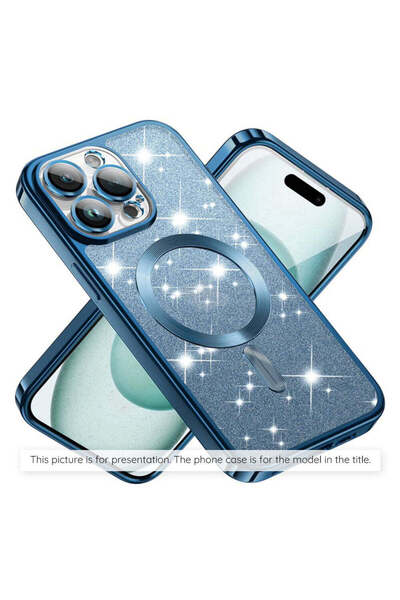 Techsuit Husă pentru iPhone 17 Pro, iPhone 18 Pro, cu sclipici de lux, MagSaf...