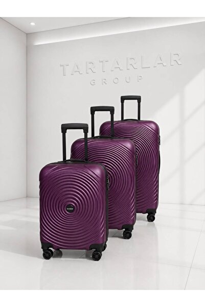 TARTAR AYAKKABI VE ÇANTA 3'LÜ VALİZ SETİ KÜÇÜK(KABİN) ORTA BÜYÜK BOY 360 DÖNE...