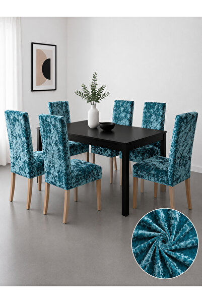 delfin HomeRoy Huse Catifea pentru Scaune – Set 6 Bucăți