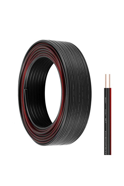 Duravel 2-Core Copper Electrical Cable Wire - Black PVC Insulated Twin Flexib...