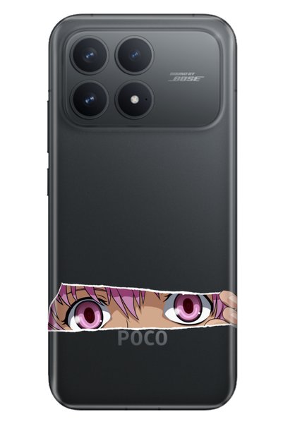 Cekuonline Poco F8 Pro 6.59" Case Decorative Silicone Printed Cover Hidden View