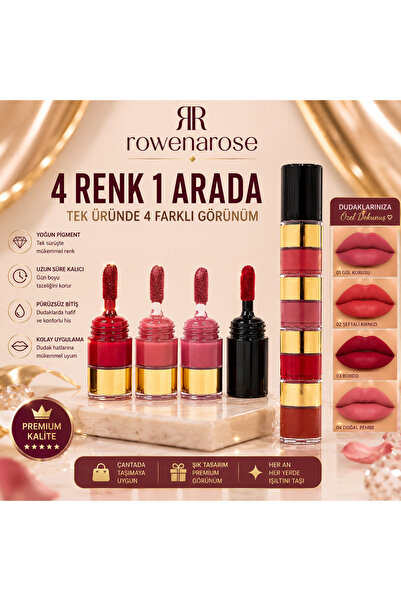 ROWENAROSE 5li Matruşka Kalem Model Ruj Seti İç İçe Geçirmeli 02