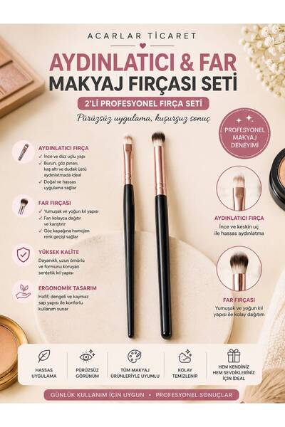Acarlar Ticaret Aydınlatıcı ve Far Fırçası Set