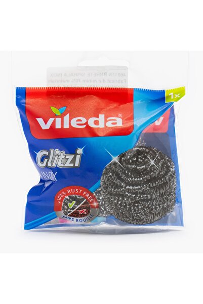 Vileda Glitzi Burete de Vase Spiralat din Inox, 1 Buc, Curatare Profunda fara...