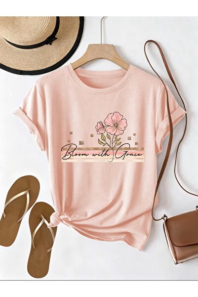 l'eivor تي شيرت نسائي من القطن مطبوع عليه زهور من Bloom With Grace