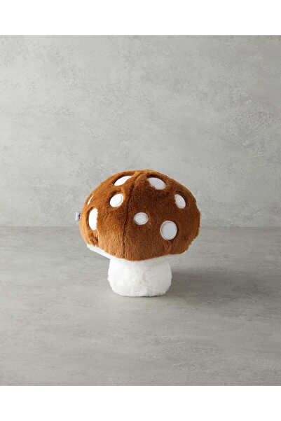 English Home Mushroom Baby Plush Decorative Throw Pillow 31X27 cm Bitter Brown