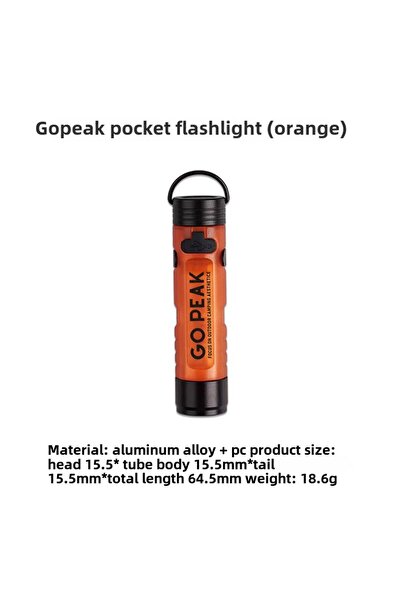 Choice3 مصباح يدوي صغير محمول باللون البرتقالي الزاهي من Gopeak، مصباح LED خا...