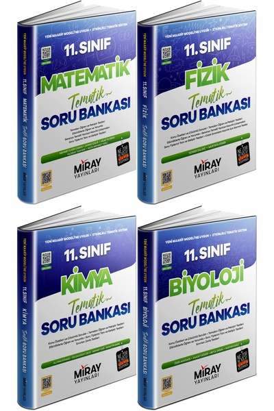 Miray Yayınları Miray 2027 11. Sınıf Matematik + Fizik + Kimya + Biyoloji Tem...