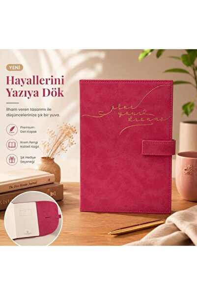 MTKardeşler Victoria's Journals A5 100 Yaprak Ivory Vegan Deri Geçmeli Kapakl...