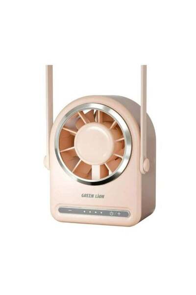Green Lion Breeze Wear Portable Neck Fan, 2000mAh Rechargeable Battery, 4 Spe...