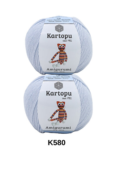 hobi dünyası evim 2 Pieces of Snowball Amigurumi Yarn 50 Grams 165 Meters Toy...