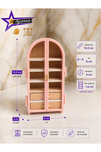 aysanova Modern MinyatürKitaplık Vitrin Dolap – Dekoratif Organizer-Kitap Sev...