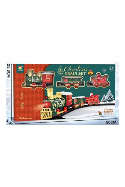 Noname Classic Christmas Santa Train Top Bottom Set with Railway and 3 Wagons...