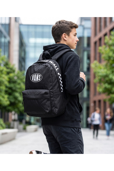 Vans Rucsac Old Skool, potrivit pentru utilizare zilnică și pentru școală, co...