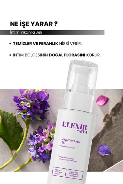 Elexir Eva Intim Care Gel & Hair Removal Milk Set – Set of 2 to Help Care for Sensitive Areas and Reduce Hair Appearance