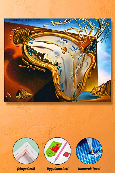 HONDEP 5D Diamond Painting 50x40cm Eriyen Saatler Sayılarla Elmas Boyama Moza...