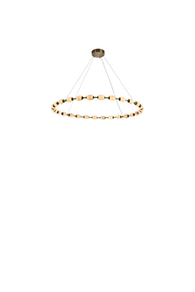 Siera Round Marble Rosary Pendant 120cm 120-28