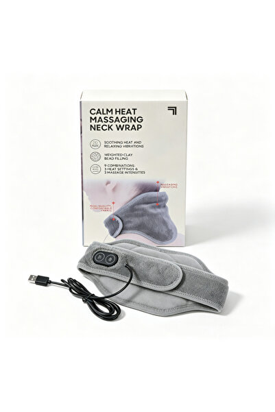 Boyue Calm Heat Massaging Neck Wrap, USB Electric Heated Neck Support with Vi...