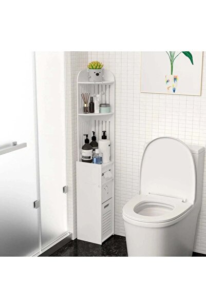 Promagg Dulap de depozitare îngust pentru baie cu 4 rafturi, 20x19.5x120 cm