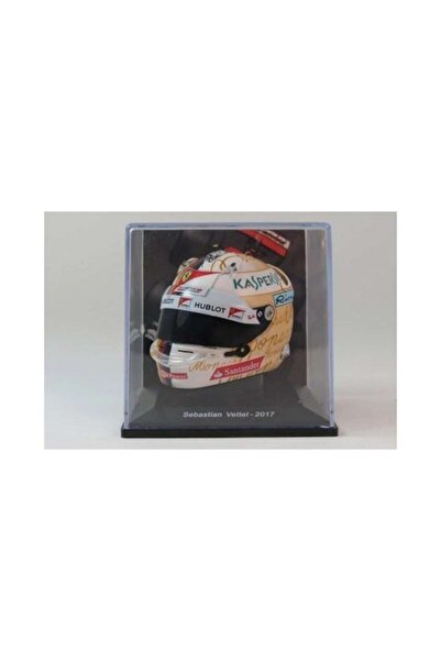 Spark Sebastian Vettel Ferrari # Model de cască a Cursiului de Grozave din Monaco Formula 1 2017, ediția a 5-a victorată, cu vitrină din plexiglas - 1/5