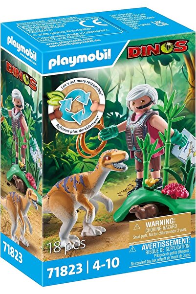 Playmobil - Velociraptor si cercetator