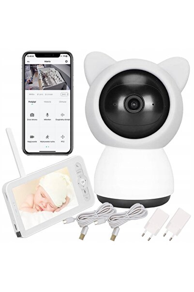 SONEXS Monitor electronic pentru bebeluși cu cameră HD de 3MP, detecție de mi...