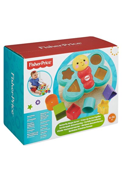 FISHER PRICE Jucărie de sortat forme Fisher-Price Fluture, cu 6 piese, 6 luni+