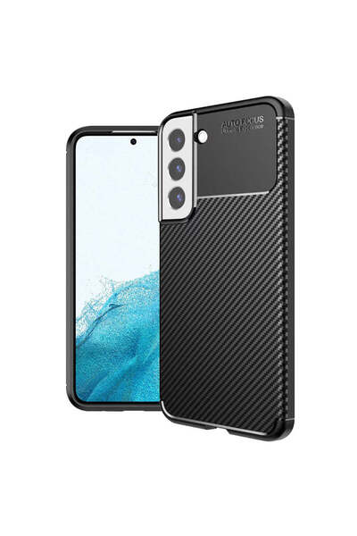 Techsuit Husă pentru Samsung Galaxy S22 5G, Fibră de carbon, negru - negru