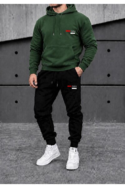 zeag Men's Paris Printed Hooded Tracksuit Set