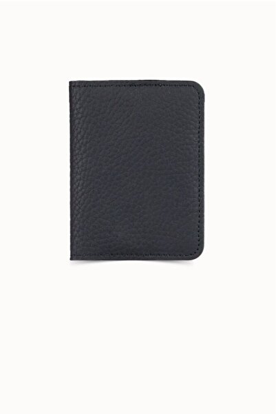 Çıkrık Guard Minimal Black Matte Leather Card Holder