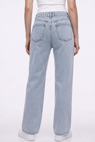 HAKKE PANTALONI JEANS DREPTI CU TALIE ÎNALTĂ