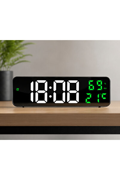 HOMEZ NEED ساعة منبه رقمية بشاشة LED كبيرة وواضحة