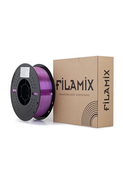 FİLAMİX Hyper Petg Şeffaf Mor Filament 1.75mm 1kg Plastik Makara
