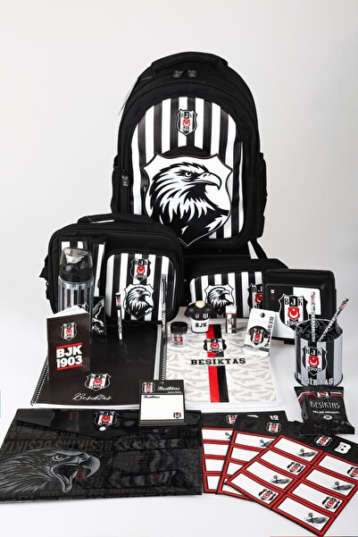 Beşiktaş مجموعة أدوات مكتبية كاملة مرخصة من x Dekomus، حقيبة أقلام رصاص كبيرة...