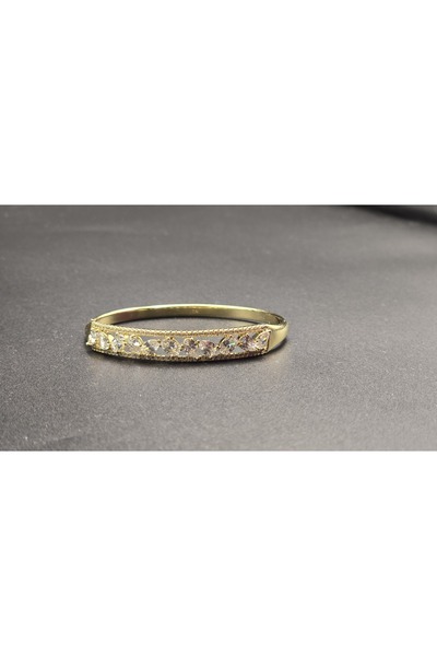 XUPING JEWELRY 18 Ayar Gold Damla Taşlı Kelepçe Bilezik