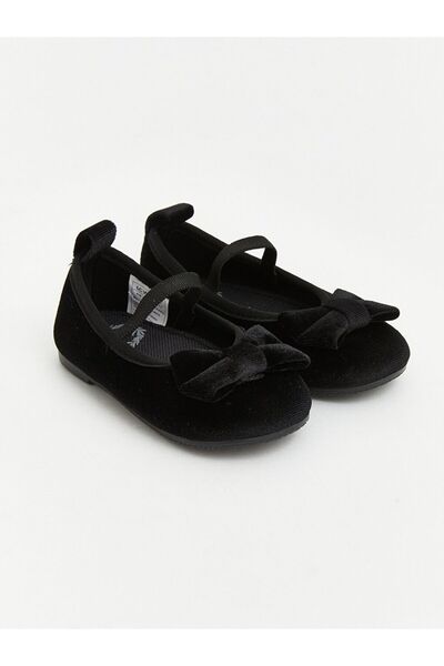 LC Waikiki Lcw Steps Black Bow Figured Girls' Ballerinas