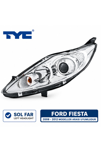 TYC Fiesta Sol Far Mercekli Elektrikli Motorlu 2008-2012 8A6113W030Ch