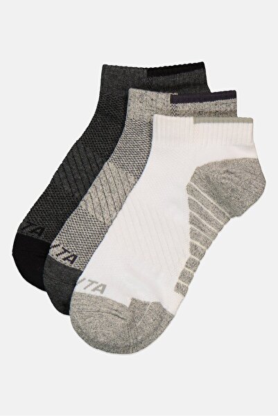 Anta Kids Boy 3 Pairs Two-Tone Ankle Socks, Multicolor