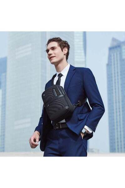 Arctic Hunter Fashion Chest Bag Water Resistant Anti-Theft Polyester Crossbody Bag Business Travel Casual for Men Women, XB00678, Black