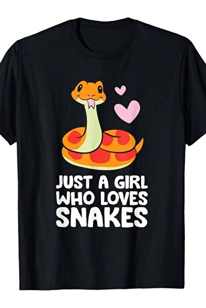 9TAY هودي تي شيرت لطيف عليه عبارة "Just A Who Loves Snakes"