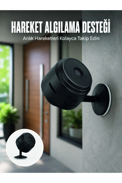 Epilons A9 HD Mini Güvenlik Kamerası Wi-Fi Bağlantılı Manyetik Tabanlı Ev ve ...