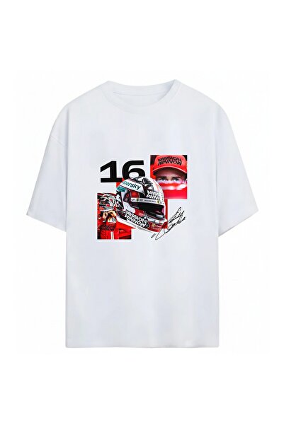 SVART WEAR Μπλουζάκι Charles Leclerc με στάμπα Unisex Oversize από 100% βαμβάκι