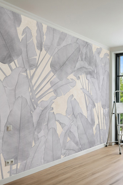 dreamwall Muz Yaprağı Desenli Modern Tek Parça Tekstil Duvar Kağıdı
