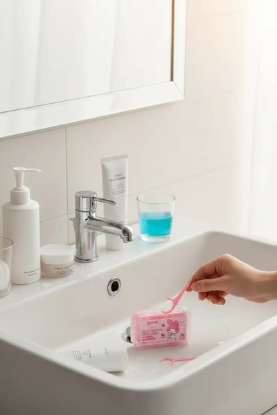 SANRIO Lisanslı My Melody Nane Aromalı Diş İpi Çubuğu 20'li – İnce ve Pürüzsüz