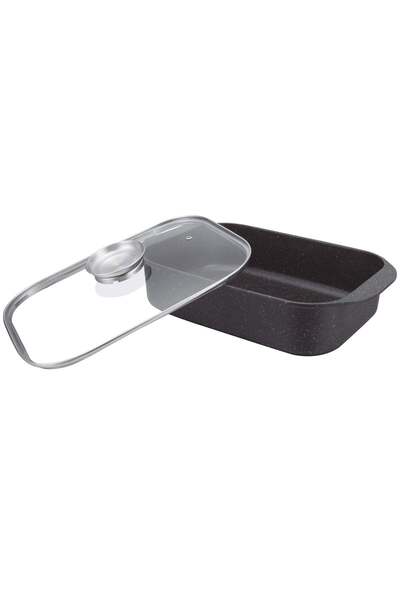 goldmann Roaster capac din sticla, 34x25x8.5cm,Interior marmura, Temperatura ...