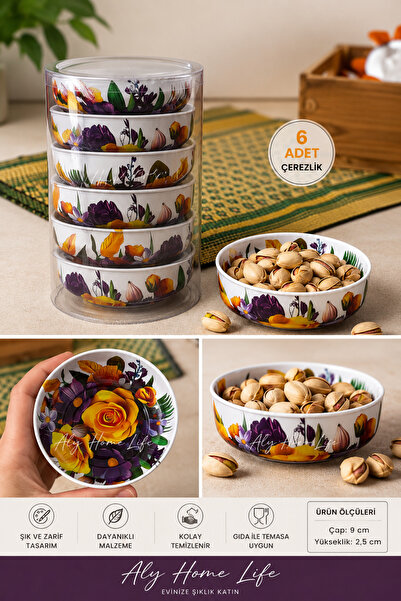 Alyhome Patterned Snack Bowl 6-Pack