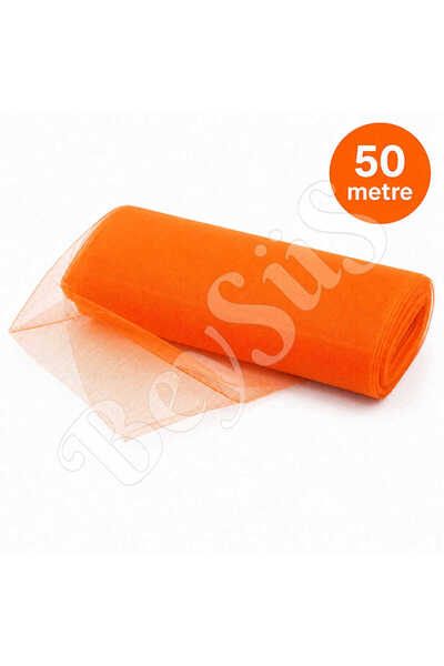 BeySüS Ornamental Tulle Orange Crystal Tulle 50 m