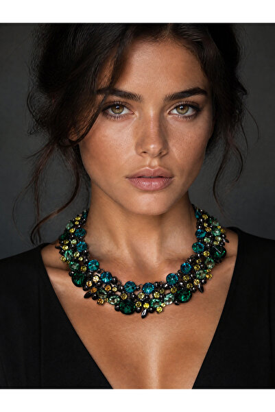 FASHION Colier elegant cu pietre din sticla