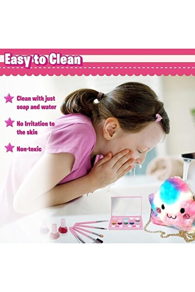 Home Smart Kids Makeup Kit for Girl, 20 Pcs Washable Makeup Set for 3+ Year Ideal gift for Birthdays