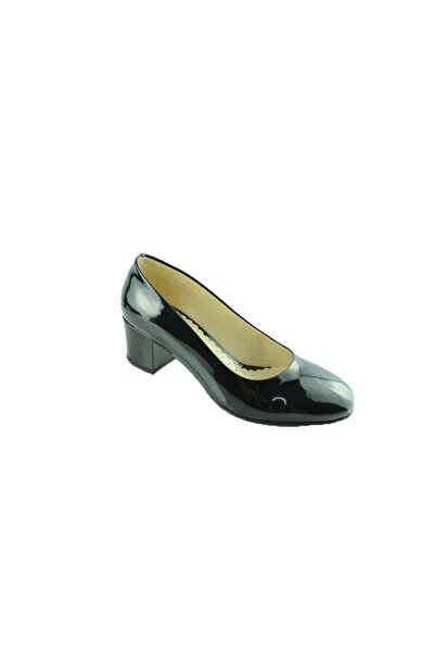 OEM Pantof comod, de culoare neagra, cu toc de inaltime medie